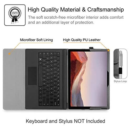 Fintie Case for 12.3 inch Microsoft Surface Pro 7 Plus, Pro 7/6/5/4/3 | Premium Synthetic Leather Folio with Kickstand & Stylus Holder thumbnail 9