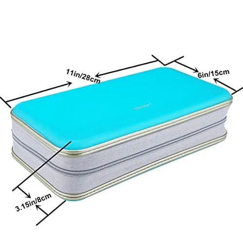 Wismart CD DVD Wallet 96 Capacity Skyblue | Heavy Duty Hard Shell Organizer (70-120 chars) thumbnail 2
