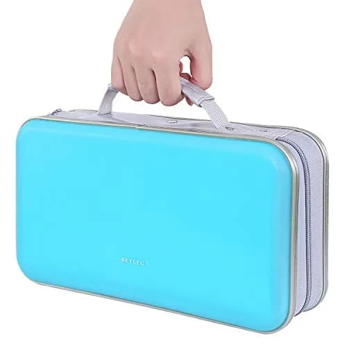 Wismart CD DVD Wallet 96 Capacity Skyblue | Heavy Duty Hard Shell Organizer (70-120 chars) thumbnail 3