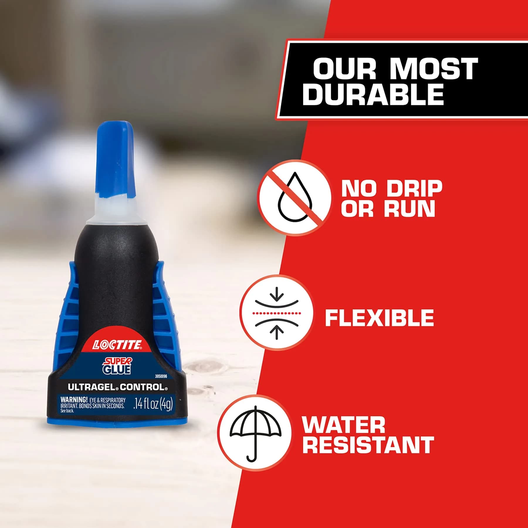 Loctite Super Glue Ultra Gel Control Clear 0.14 fl oz (4.14ml) Bottle, 2 Pack | Impact & Vibration Resistant Adhesive - view 2