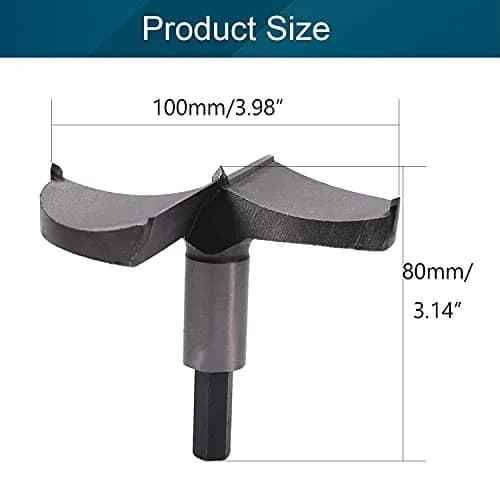 Utoolmart Forstner Drill Bit 100mm (3.94") Hex Shank | Precision Wood Cutter for Softwoods & Plastics thumbnail 4