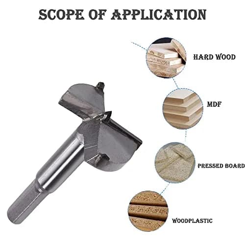 Utoolmart Forstner Drill Bit 100mm (3.94") Hex Shank | Precision Wood Cutter for Softwoods & Plastics thumbnail 6