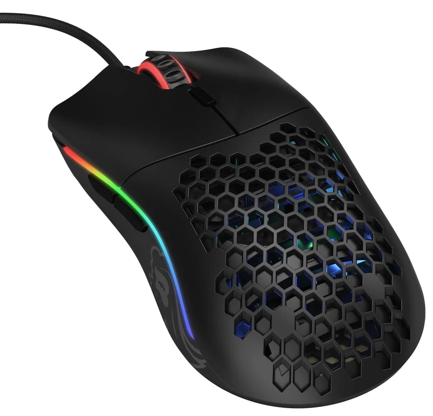 Glorious Model O- (Minus) Compact Wired Gaming Mouse 58g | Pixart 3360 Sensor, 6 Buttons, Ambidextrous — Matte Black