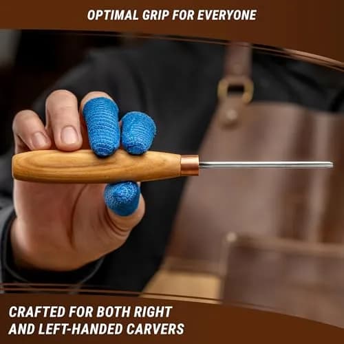 BeaverCraft Wood Carving Chisels V Gouge K12/02 | Fine Deep Line Hand Carving Tool thumbnail 5
