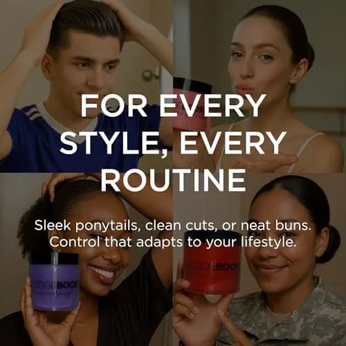 Style Factor EDGE BOOSTER Strong Hold Styling Gel | Alcohol-Free Hair Gel with Camellia Sinensis Seed Oil for Curly, Wavy & Sleek Styles (16.9oz) thumbnail 5
