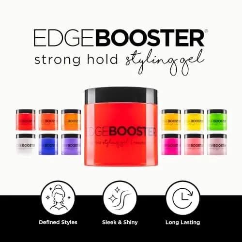 Style Factor EDGE BOOSTER Strong Hold Styling Gel | Alcohol-Free Hair Gel with Camellia Sinensis Seed Oil for Curly, Wavy & Sleek Styles (16.9oz) thumbnail 2