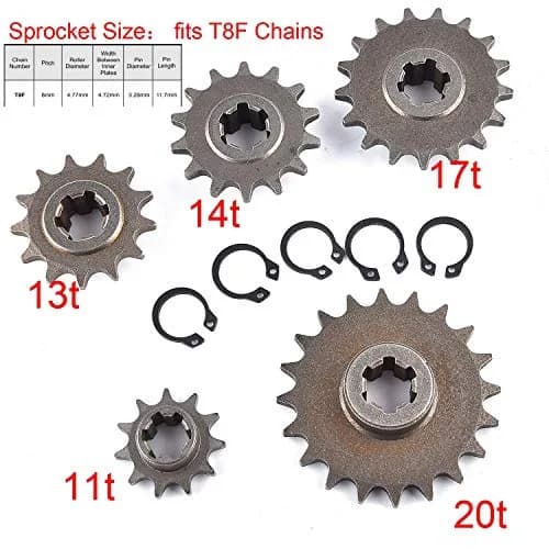 Qiufadong Transmission Gear Reduction Box Clutch with T8F Sprockets | 47cc 49cc 2-Stroke Mini Bike Part thumbnail 2