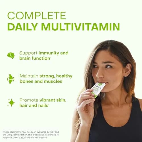 HealthyCell Vegan Daily Multivitamin with Iron & Omega-3 Liquid Supplement | Complete Plant-Based Nutrition for Overall Vitality thumbnail 2