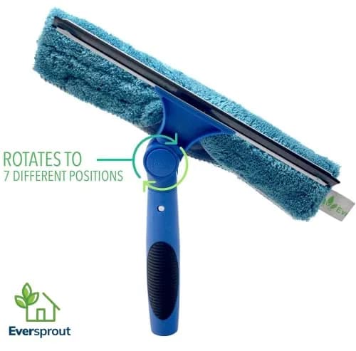 EVERSPROUT Swivel Squeegee & Microfiber Window Scrubber Attachment | 10-inch Blade, 7-Angle Swivel, Washable Microfiber thumbnail 2