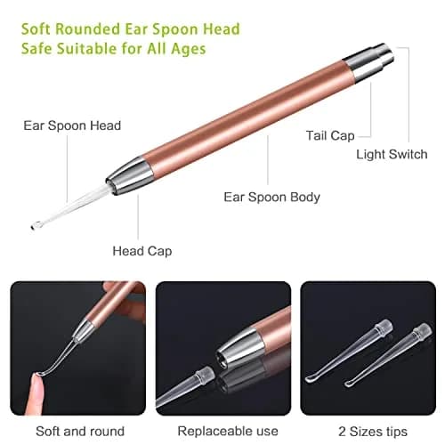SENLMLER 4 Pack Ear Pick with Light | Safe Ear Wax Removal Kit for Kids & Adults thumbnail 4