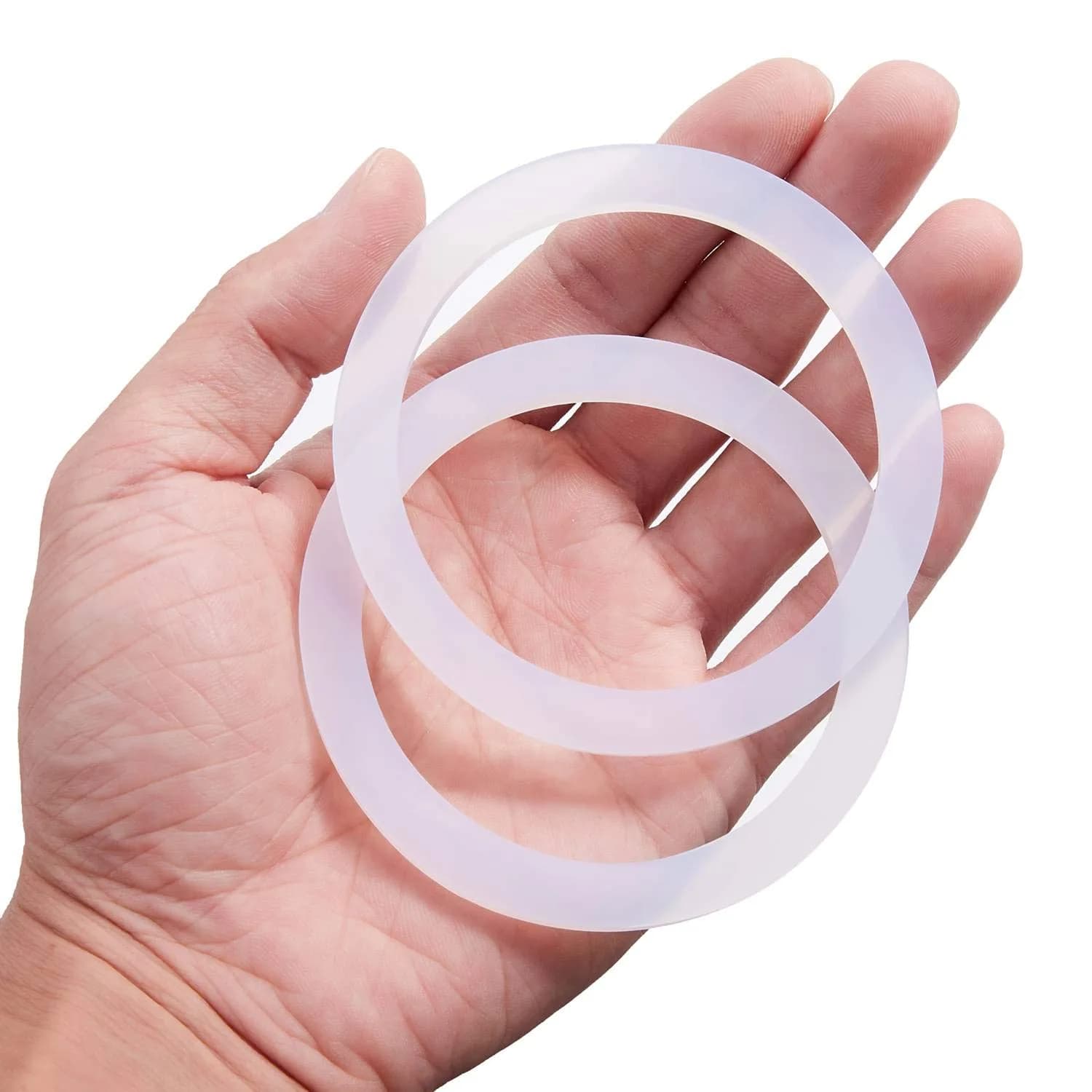 LitOrange 9-Cup Moka Pot Silicone Gasket Replacement (8 Pcs, Clear) | Food Grade & Heat Resistant - main product image