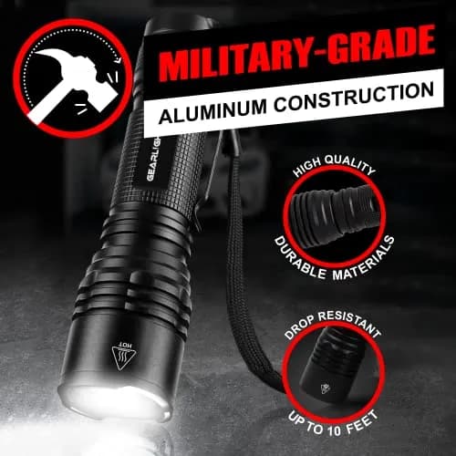 GearLight Tactical LED Flashlight Compact Water Resistant | Military-Grade Aluminum, Drop & Weather Resistant thumbnail 6