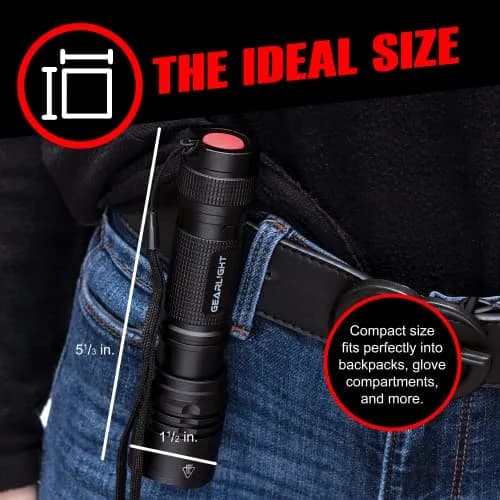 GearLight Tactical LED Flashlight Compact Water Resistant | Military-Grade Aluminum, Drop & Weather Resistant thumbnail 8