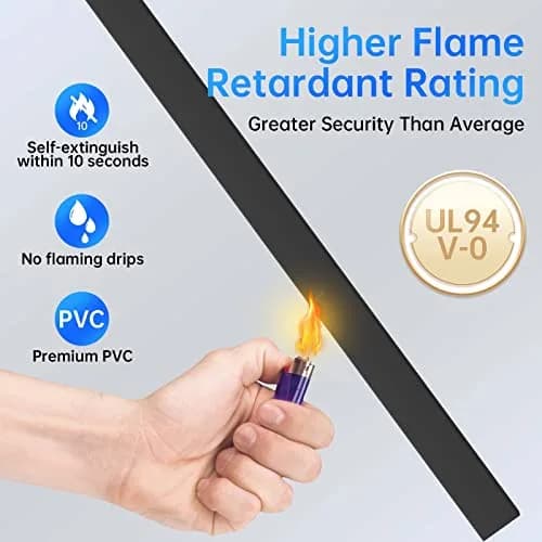 Delamu Black Cord Hider 142in (118.3cm) Total Length | Snap-on Design Cable Raceway for Single Wire thumbnail 4