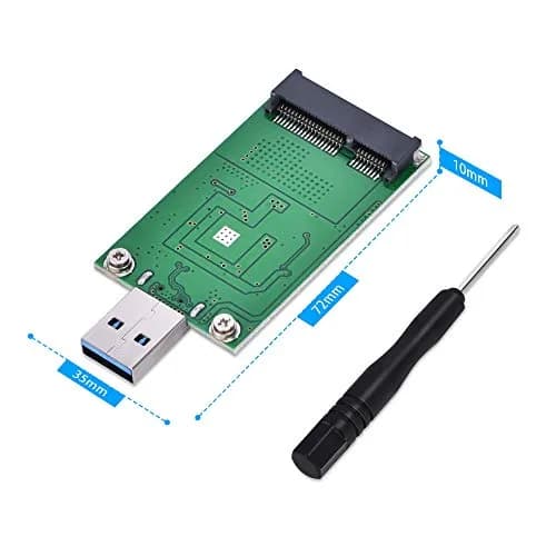 ELUTENG mSATA to USB 3.0 Adapter Converter 72mm (L) x 35mm (W) x 10mm (H) | Expands Storage for Laptops & Desktops thumbnail 6