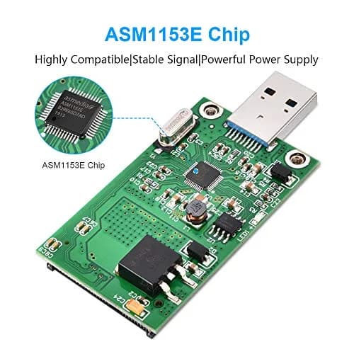 ELUTENG mSATA to USB 3.0 Adapter Converter 72mm (L) x 35mm (W) x 10mm (H) | Expands Storage for Laptops & Desktops thumbnail 3