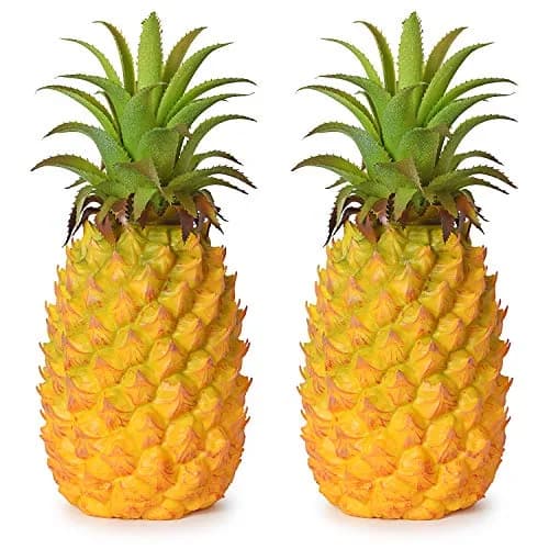 Lvydec Artificial Pineapple Realistic Fake Fruit 27cm (10.2") - 2 Pack | Tropical Decor for Home & Party thumbnail 1