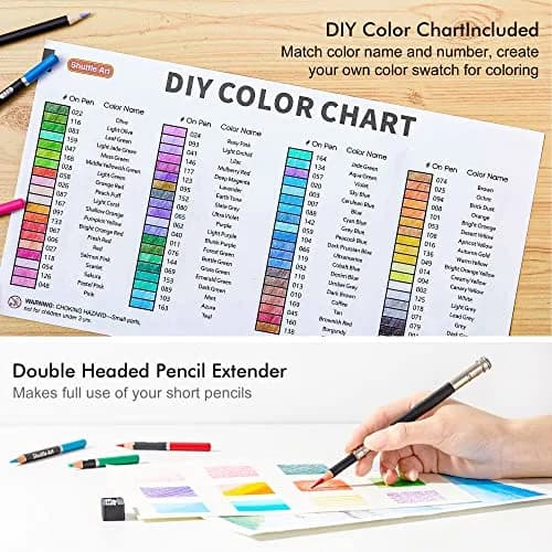 Shuttle Art 80 Colored Pencils for Adults, Soft Core Color Pencil, Drawing Supplies for Adults Kids Artists Beginners Drawing Coloring Sketching | Vibrant Colors, Break-Resistant, 3.0mm Lead thumbnail 5
