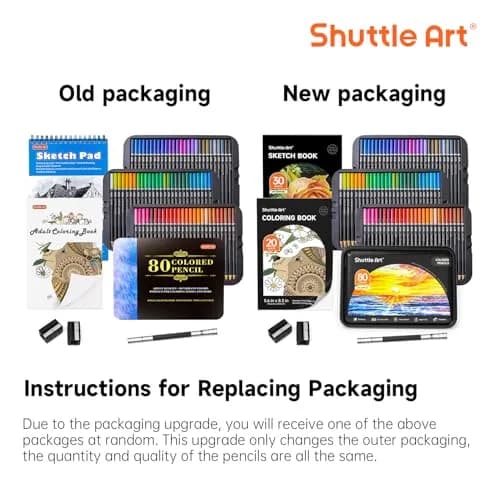 Shuttle Art 80 Colored Pencils for Adults, Soft Core Color Pencil, Drawing Supplies for Adults Kids Artists Beginners Drawing Coloring Sketching | Vibrant Colors, Break-Resistant, 3.0mm Lead thumbnail 9