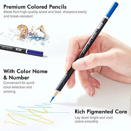 Shuttle Art 80 Colored Pencils for Adults, Soft Core Color Pencil, Drawing Supplies for Adults Kids Artists Beginners Drawing Coloring Sketching | Vibrant Colors, Break-Resistant, 3.0mm Lead thumbnail 3