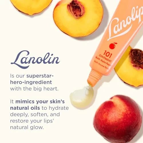 Lanolips Lanolin 101 Multipurpose Ointment Peach | Natural Moisturizer for Dry Lips & Skin (70-120 chars) thumbnail 4
