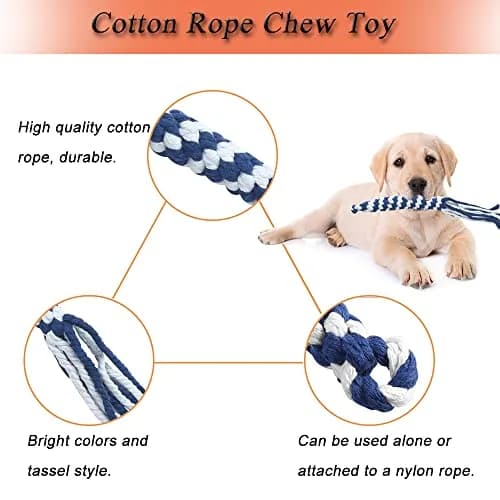 SYOOY Interactive Dog Flirt Pole with 3 Fleece Rope Tails | 10"-35" Retractable Wand thumbnail 3