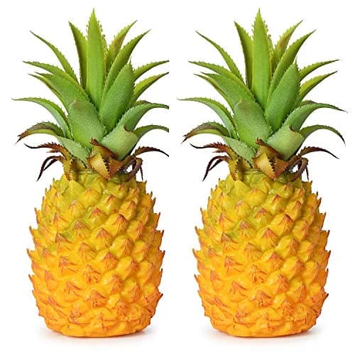 Lvydec Artificial Pineapple 2 Pack 20.8cm (8.2") | Realistic Fake Fruit for Home Decor thumbnail 1