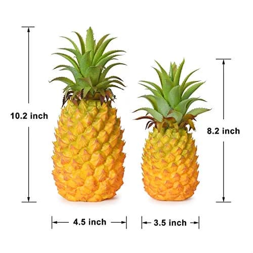 Lvydec Artificial Pineapple 2 Pack 20.8cm (8.2") | Realistic Fake Fruit for Home Decor thumbnail 4