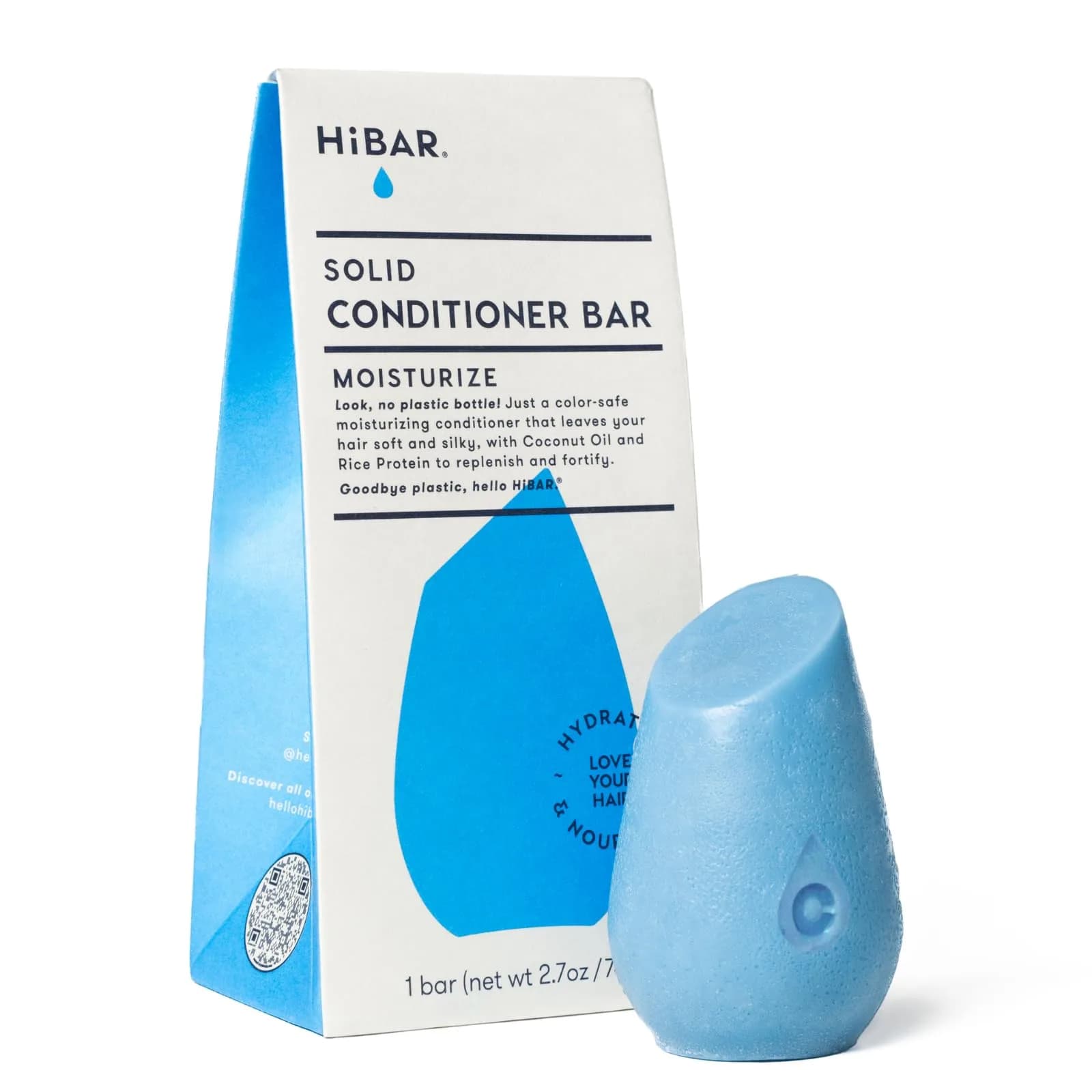 HIBAR Moisturize Conditioner Bar 2.9 oz | Deep Hydration for Dry, Frizzy Hair