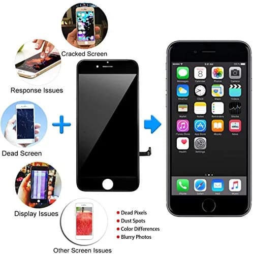 Diykitpl iPhone 8 Plus Screen Replacement Black | Waterproof, Responsive Touch, Easy Install thumbnail 5