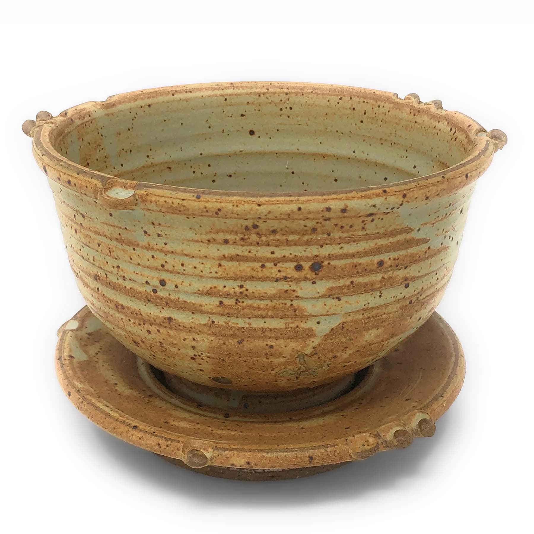 Anthony Stoneware 2-piece Berry Bowl Set, Butternut | Handmade Ceramic Serving & Rinsing Bowls - main product image