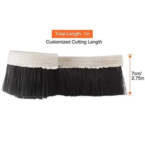 STARVAST 70mm CNC Dust Shoe Brush 100cm (39.37 inch) Nylon Strip Brush for Router Spindle Motor Vacuum Dust Collection thumbnail 2