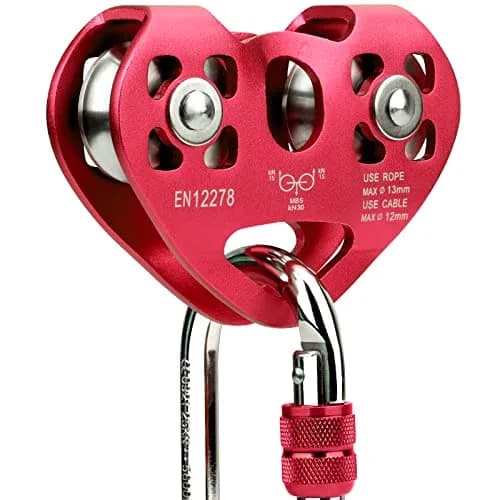 Youngneer Zipline Trolley Kit with 25kN Carabiner & Dual Pulley | Safe Outdoor Climbing Gear (70-120 chars) thumbnail 2
