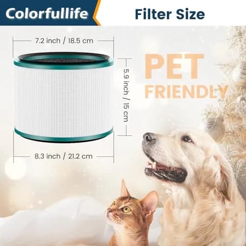 Colorfullife 2PK HP01 HP02 Filter Replacement for Dyson Pure Hot Cool Link | HEPA & Carbon Filter (2 Piece Set, White) thumbnail 6
