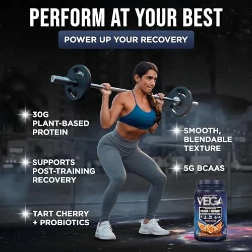 Vega Protein + Recovery Peanut Butter 816g (28.8 oz) | NSF Certified Plant-Based Protein for Muscle Recovery thumbnail 3