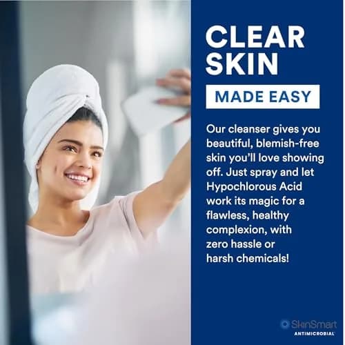 SkinSmart Antimicrobial Facial Cleanser Spray 237ml (8 Fl Oz) | Targets Breakout Bacteria for Clearer Skin thumbnail 5