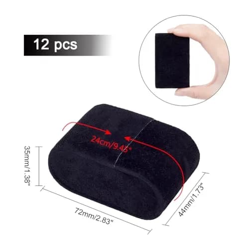 PH PandaHall Jewelry Storage 12pcs Watch Pillow Velvet Black | Stable, Elegant Display for Small Business & Home Use thumbnail 2