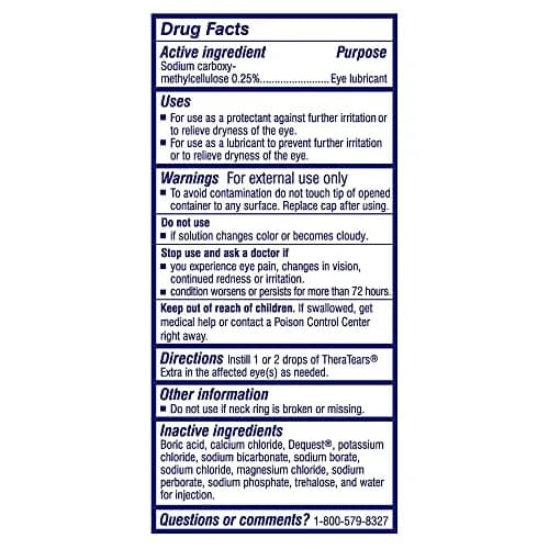 TheraTears Extra Dry Eye Drops 0.5 Fl Oz | Hydrating, Long-Lasting Relief for Dry Eyes thumbnail 8