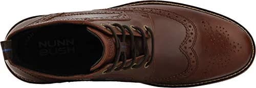 Nunn Bush Odell Wingtip Boot with KORE Walking Comfort Technology Rust 9 XW (4E) | Brogue Wingtip Design, Leather Upper, All-Day Comfort thumbnail 2