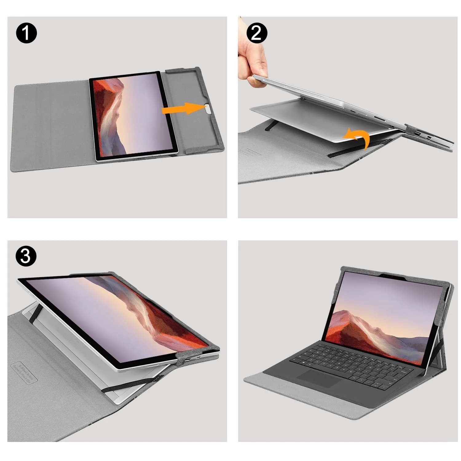 Fintie Case for Microsoft Surface Pro 7 Plus/7/6/5/4/3 12.3-inch Tablet | Premium Synthetic Leather Folio with Kickstand & Stylus Holder thumbnail 7