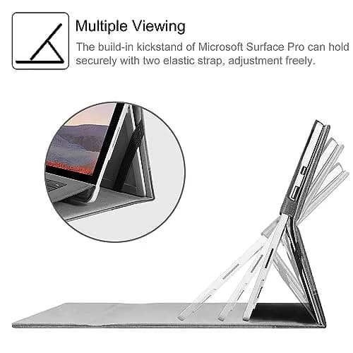 Fintie Case for Microsoft Surface Pro 7 Plus/7/6/5/4/3 12.3-inch Tablet | Premium Synthetic Leather Folio with Kickstand & Stylus Holder thumbnail 3