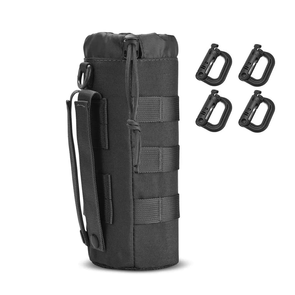 R.SASR Tactical Drawstring Molle Water Bottle Holder Pouch 24.5cm (9.45in) | Fits 0.5L Smartwater Bottles