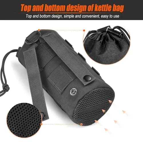 R.SASR Tactical Drawstring Molle Water Bottle Holder Pouch 24.5cm (9.45in) | Fits 0.5L Smartwater Bottles thumbnail 4