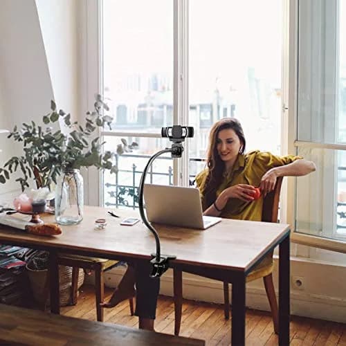 Pipishell Webcam Stand 25 Inch Flexible Gooseneck Mount for Logitech & Other Webcams | 360° Rotation, Max 0.5kg thumbnail 9