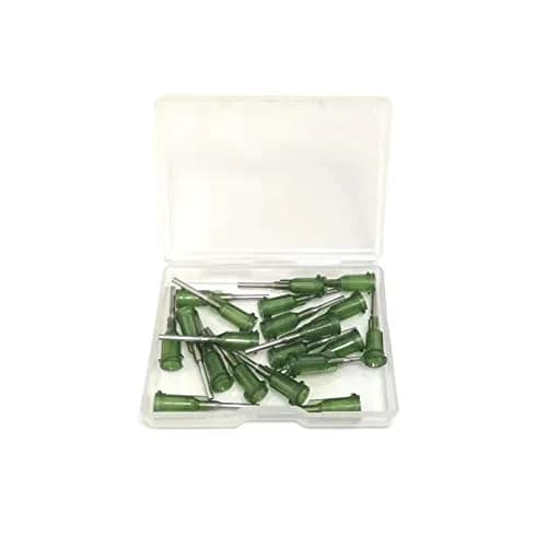 SANANTS 14 Gauge 0.5in Blunt Tip Dispensing Syringe Needles, Olive, 20 PCS | Luer Lock Precision Applicator for Lab & Crafts thumbnail 1
