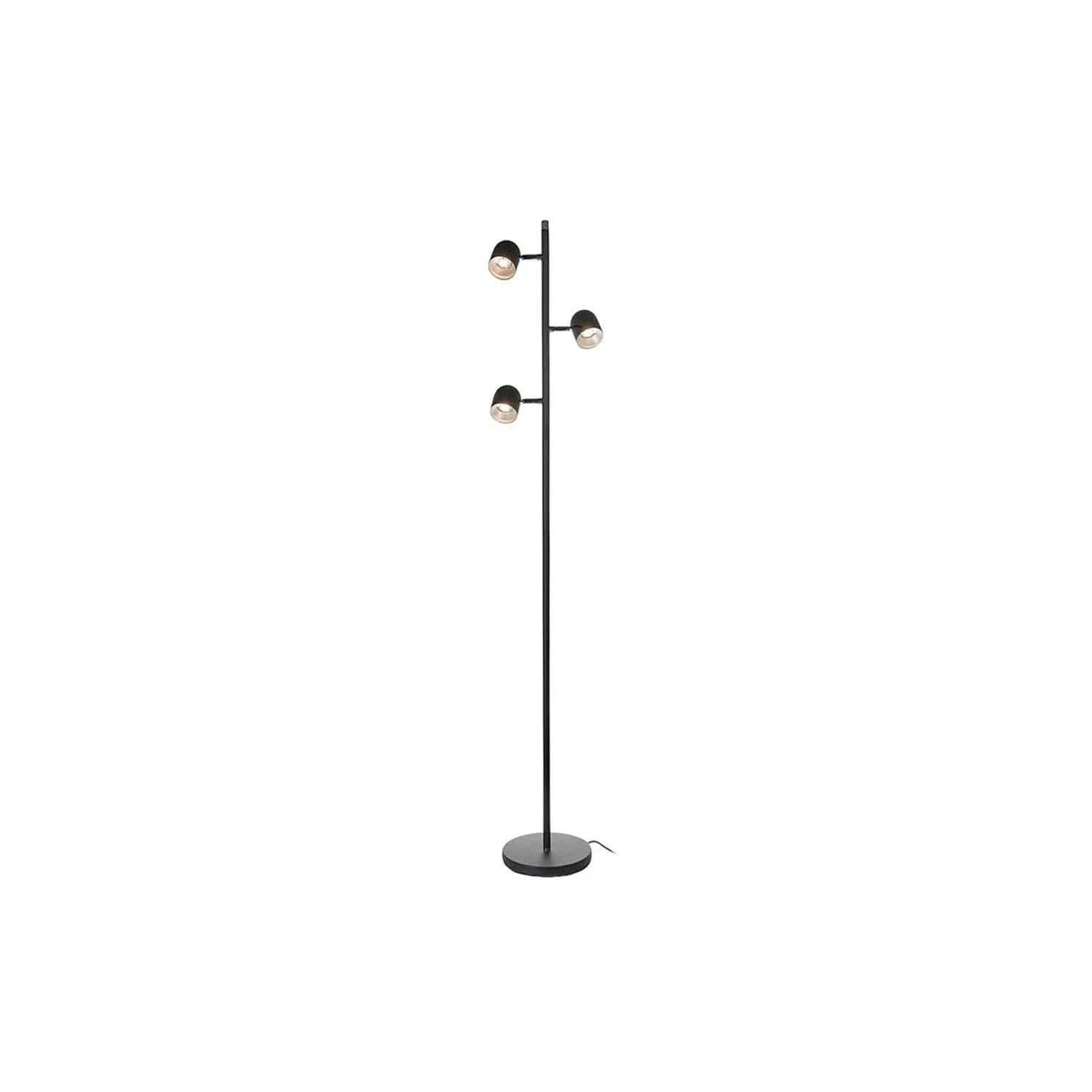 Lite Source LED 3-LITE Floor Lamp, Black/Chrome | Modern LED Floor Lamp for Living Room & Bedroom