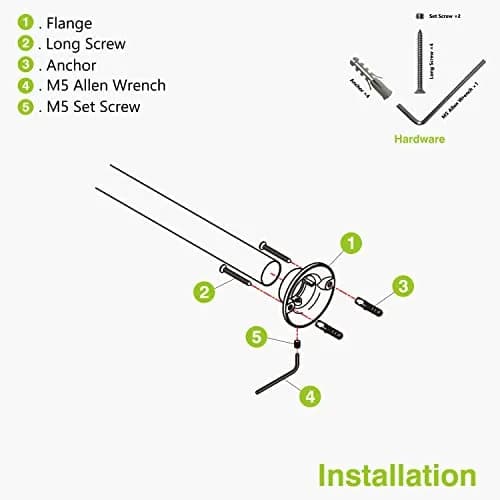 Naiture Shower Curtain Rod Round Flange or Bracket, Set of 2, Chrome | Corrosion-Resistant Zinc Alloy, Fits 1" OD Shower Rods thumbnail 7