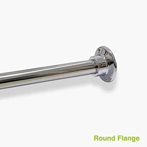 Naiture Shower Curtain Rod Round Flange or Bracket, Set of 2, Chrome | Corrosion-Resistant Zinc Alloy, Fits 1" OD Shower Rods thumbnail 3