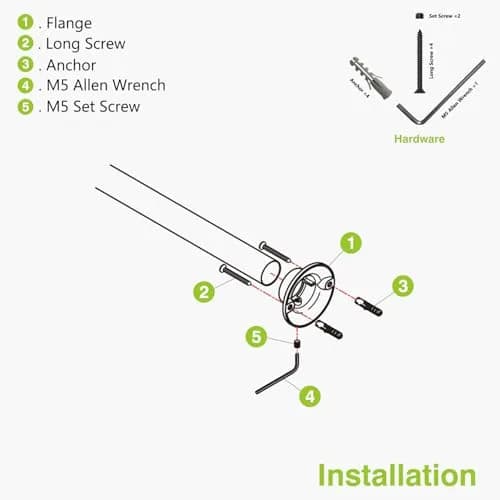 Naiture Shower Curtain Rod Round Flange Set of 2 Oil Rubbed Bronze | Durable Zinc Alloy Bracket, Fits 1" Rods thumbnail 7