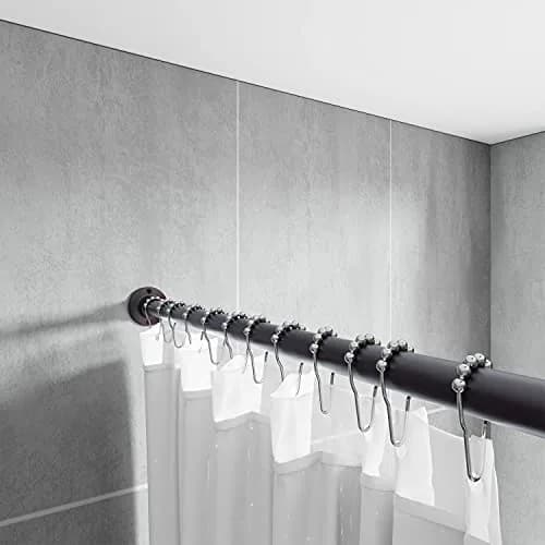 Naiture Shower Curtain Rod Round Flange Set of 2 Oil Rubbed Bronze | Durable Zinc Alloy Bracket, Fits 1" Rods thumbnail 2